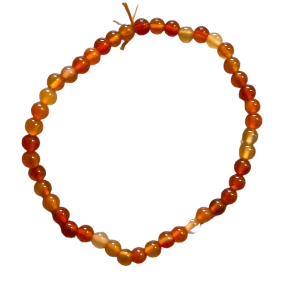 CARNELIAN Handmade Beaded Stretch Bracelet